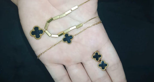 Trendy Black Bracelet set for Ladies. Black Bracelet for women.